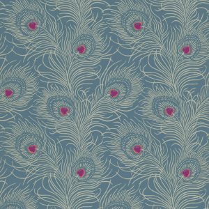 Carlton House Terrace Blue Plume Little Greene Wallpaper