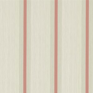 Cavendish Stripe Brush Red Little Greene Wallpaper