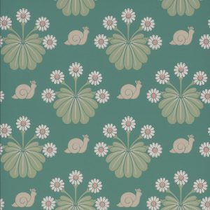 Burges Snail Ocean Little Greene Wallpaper