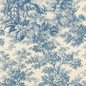 Stag Toile Juniper Little Greene Wallpaper