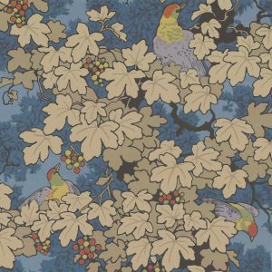 Vine Bleu Little Greene Wallpaper